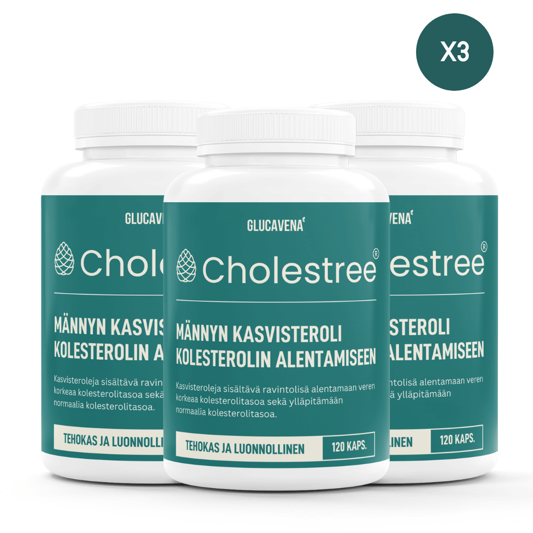 Cholestree, triplapakkaus, kasvisteroli-kapselit kolesterolin alentamiseen